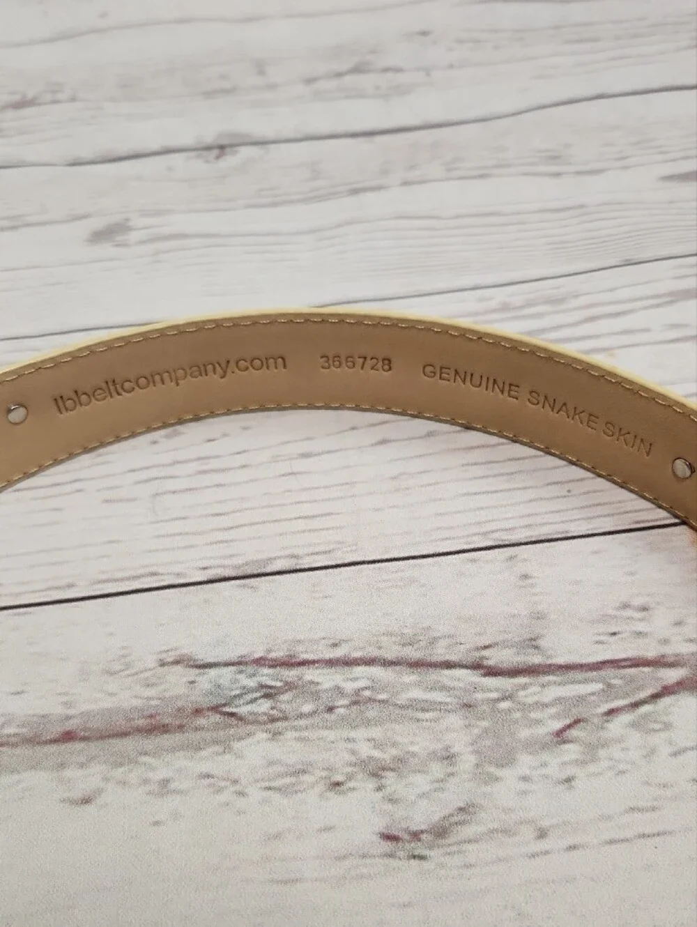I.B. Belt Company creamy tan